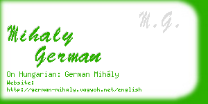 mihaly german business card